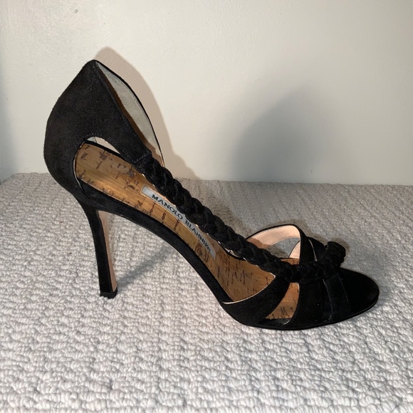 Manolo Blahnik Suede Sandal - Picture 3 of 4